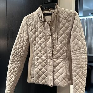 Zara Quilted Beige Riding Jacket